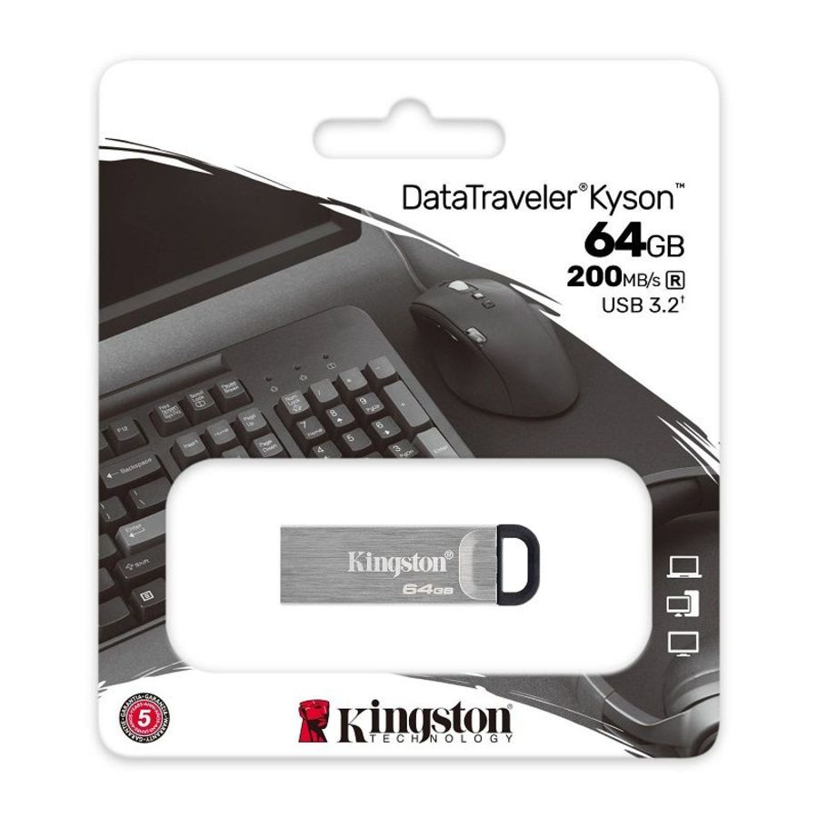 【DTKN/64GB】 金士頓 64G USB3.2 金屬外殼 高速讀取 隨身碟 本體附扣環-圖片-1