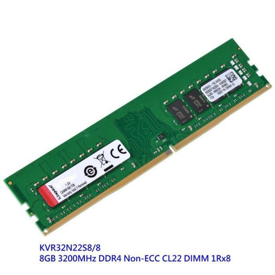 【KVR32N22S8/8】 金士頓 8GB DDR4-3200 桌上型 記憶體 封面照片