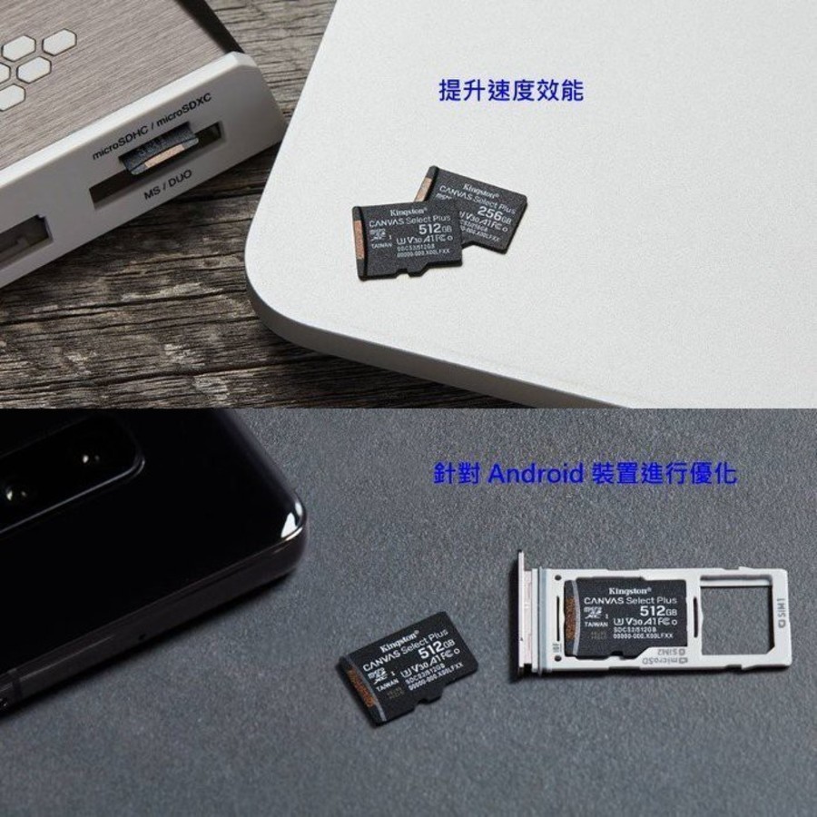 【SDCS2/128GB-M】 金士頓 128G Micro-SD 記憶卡 Mini-SD 轉卡 套件組-thumb