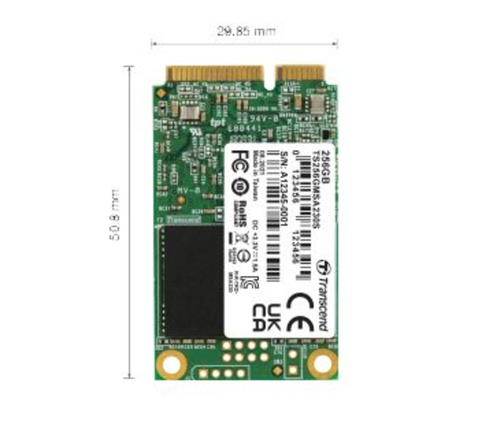 【TS128GMSA230S】 創見 128GB mSATA SSD 固態硬碟 支援 SATA III