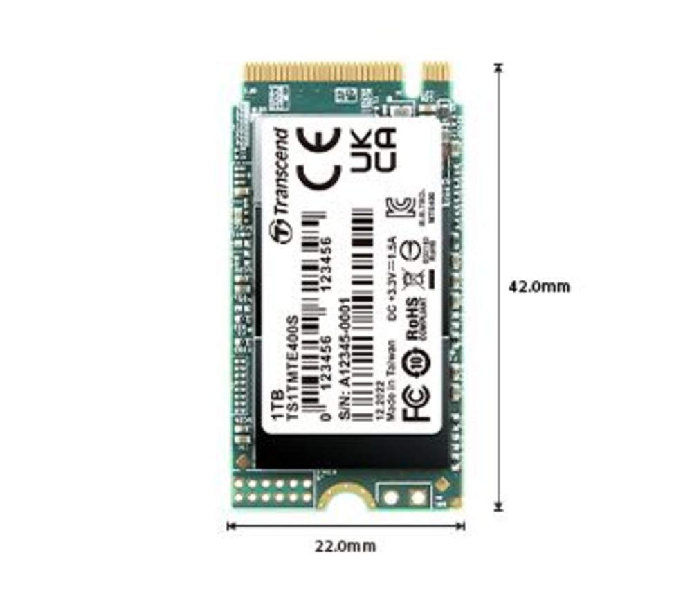 【TS1TMTE400S】 創見 1TB M.2 2242 NVMe PCIe SSD 固態硬碟-thumb