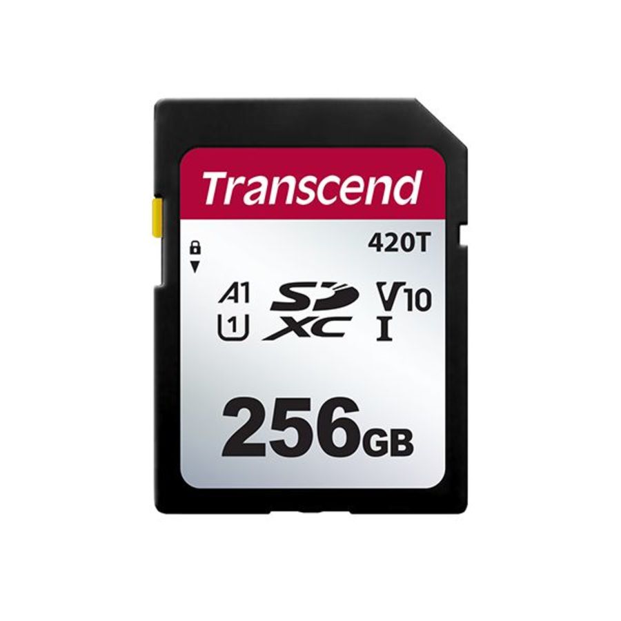 TS256GSDC420T-【TS256GSDC420T】 創見 256GB SDXC 工業用 記憶卡 支援 A1 U1 V10