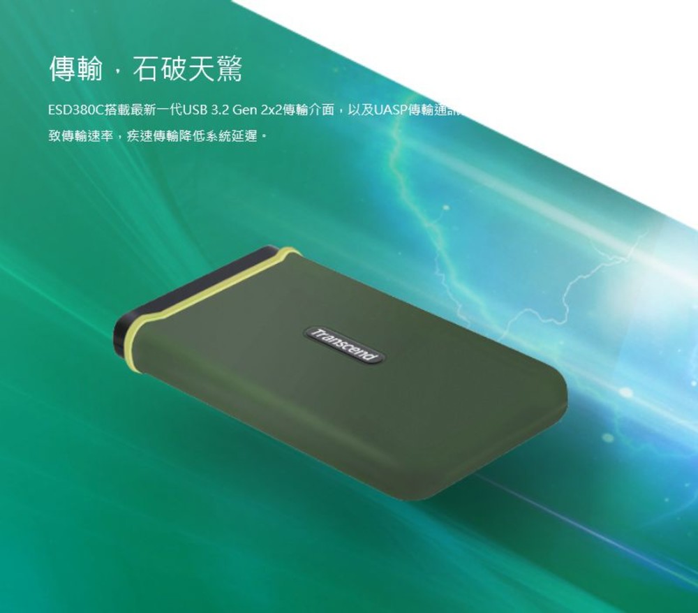 【TS2TESD380C】 創見 2TB SSD 行動固態硬碟 ESD380C 軍規防震 5年保固-thumb