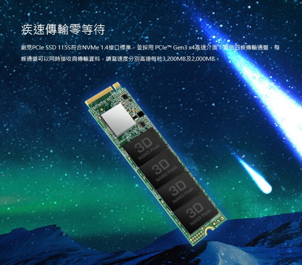 【TS500GMTE115S】 創見 500GB M.2 PCIe NVMe SSD 固態硬碟 5年保固-thumb