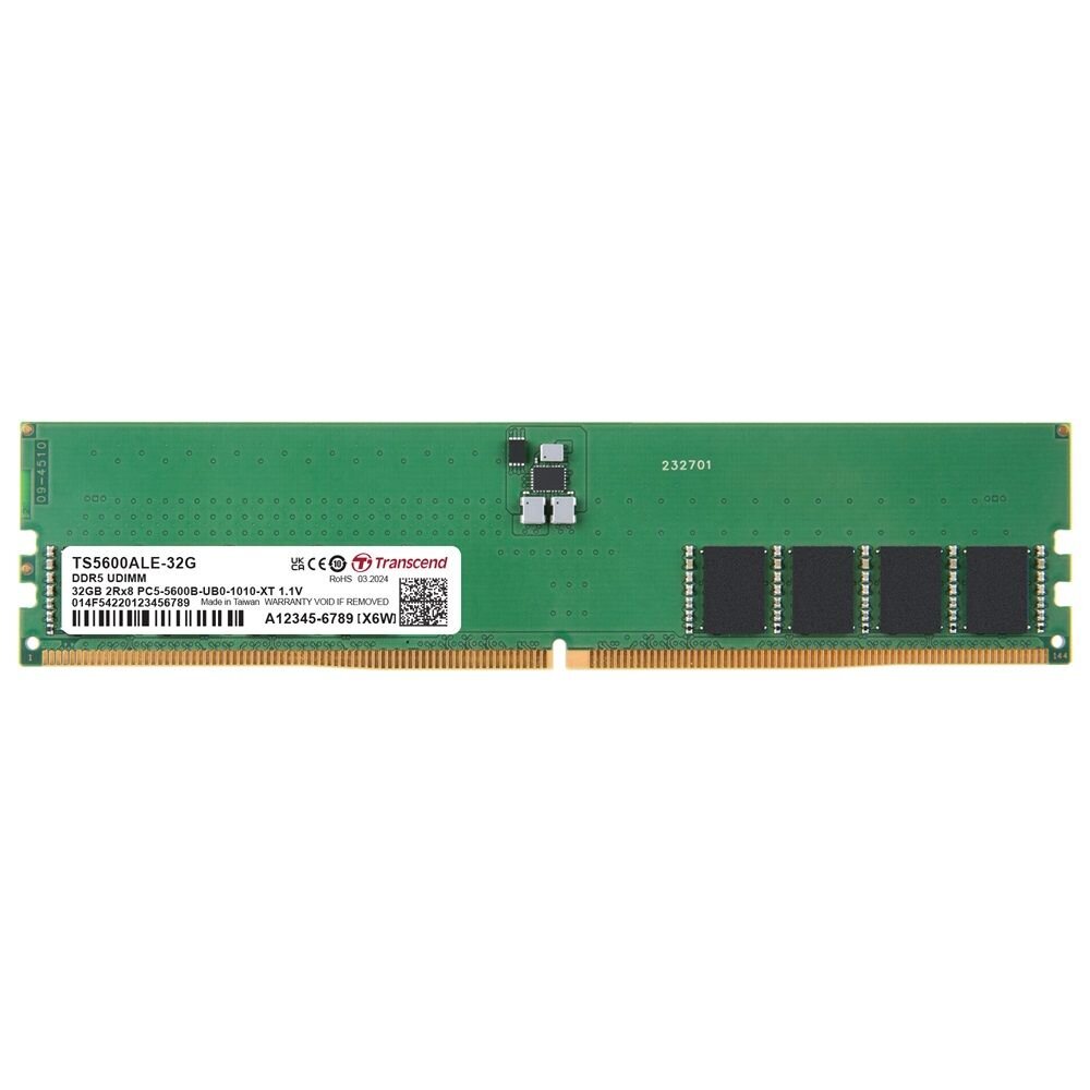 【TS5600ALE-32G】 創見 32GB DDR5-5600 桌上型 品牌顆粒 記憶體 終身保固